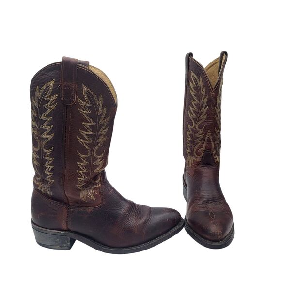 Double-H Western Boots Men\'s 9 D Black Walnut 3269 Dark Brown Embroidered Sierra main image 16